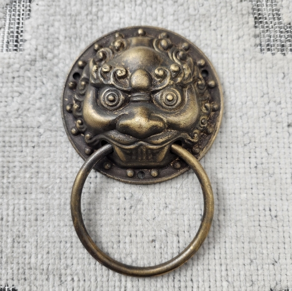 Brass Lion Head Door Knockers, Door Pull, Door Handle, Home Decoration - Picture 3 of 9